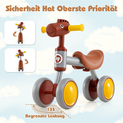 Odrážedlo pro batolata 18-36 měsíců, 4 kolečka