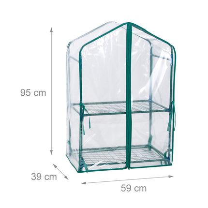 Balcony Greenhouse with PVC Cover and Roll-Up Door