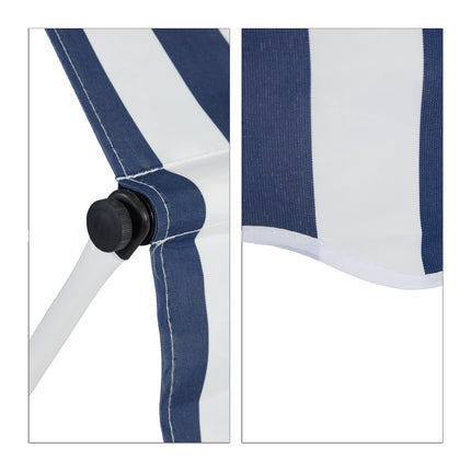 Balkonová markýza modrá/bílá