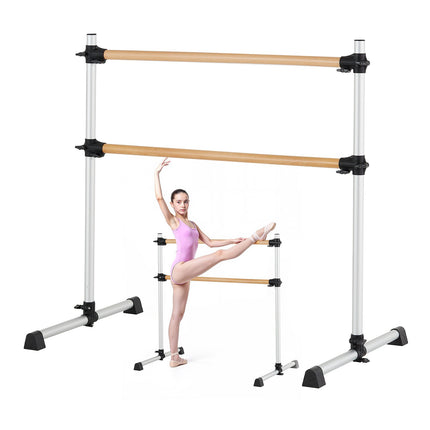 Ballet Barre, Double Beechwood, Height Adjustable Stand
