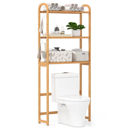Bambusový koupelnový regál – 3patrový nad WC