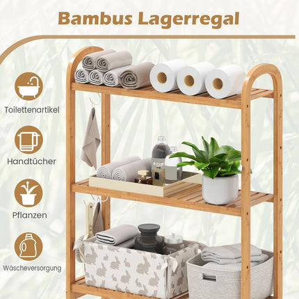 Bambusový koupelnový regál – 3patrový nad WC