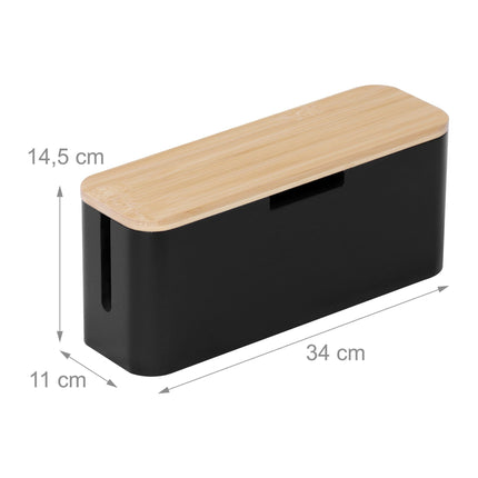Bamboo Cable Box – Organize & Hide Cords Safely