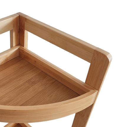 Bamboo Corner Shelf, 3-Tier Freestanding Storage