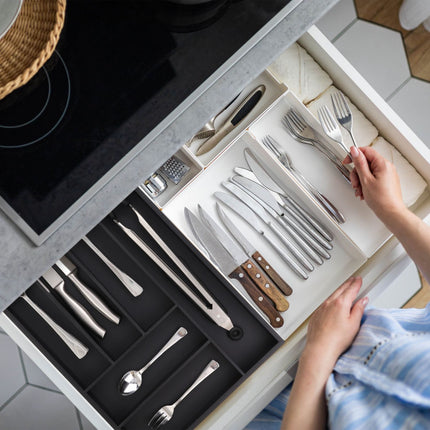 Bamboo Cutlery Tray with 6 Compartments