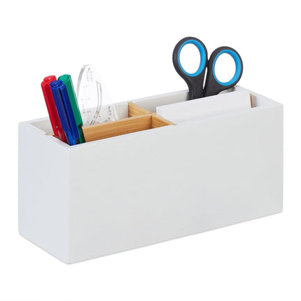 Bamboo Desk Organiser with 4 Slots