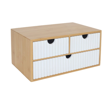 Bambusový zásuvkový box, 3 zásuvky, univerzální