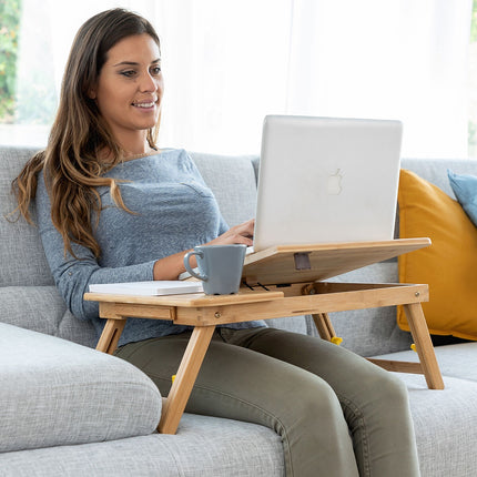 Klappbarer Beistelltisch aus Bambus Lapwood InnovaGoods