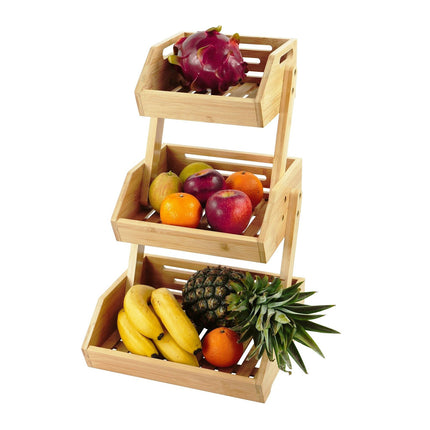 Bamboo Fruit Stand – Tiered Storage for Kitchen & Pantry