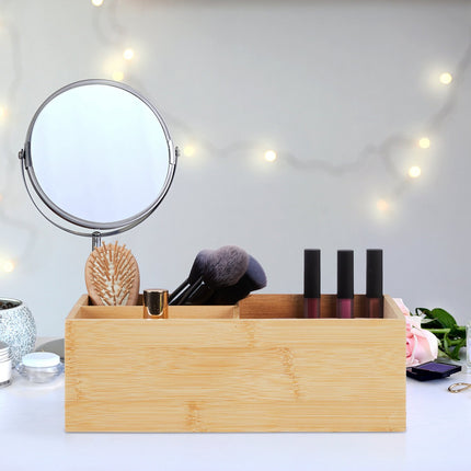 Bambusový úložný box se 3 přihrádkami