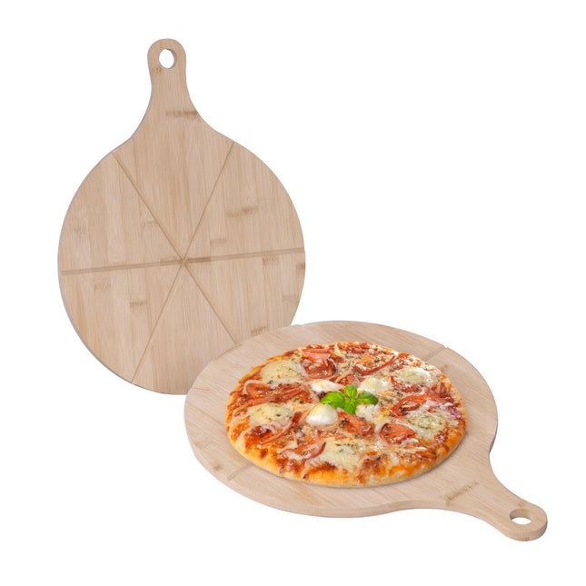 Sada bambusových prkének na pizzu, 2 ks s drážkami
