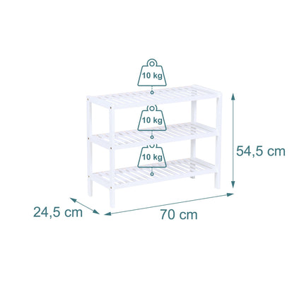 Bambusový botník – 3patrový, úsporný design