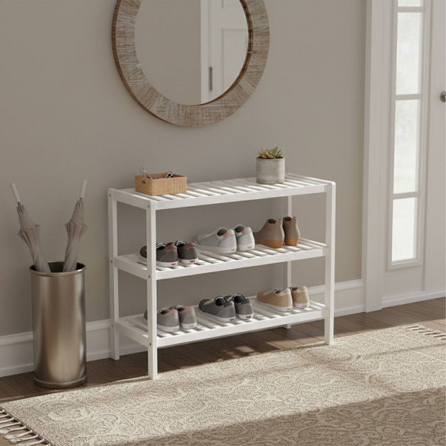 Bambusový botník – 3patrový, úsporný design