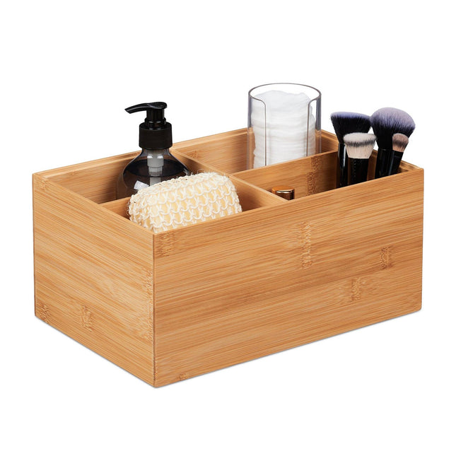 Bambusový úložný box, 4 přihrádky