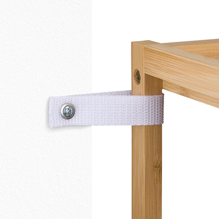 Bamboo Storage Unit with 4 Fabric Drawers