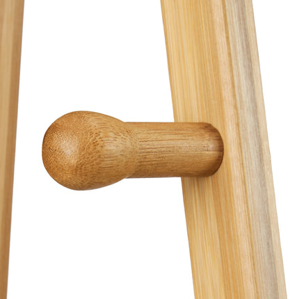 Bambusový stojan na oblečení na kolečkách, velký