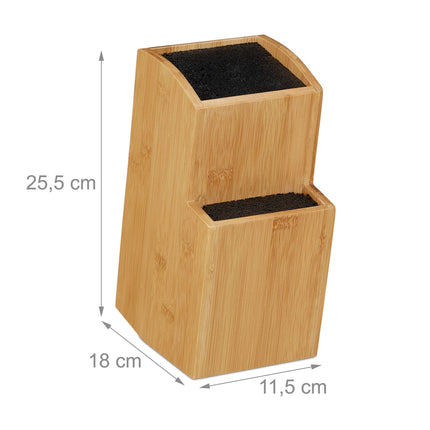 Bamboo knife block