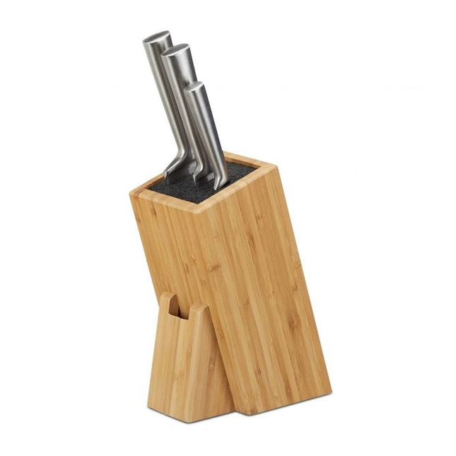 Bambus Messerblock mit Strohhalm