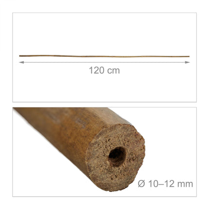 Bambusové tyče 120 cm v sadě 40 ks