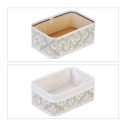 Bamboo storage basket - set of 3