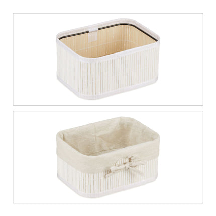 Bambusové úložné koše sada 4 ks