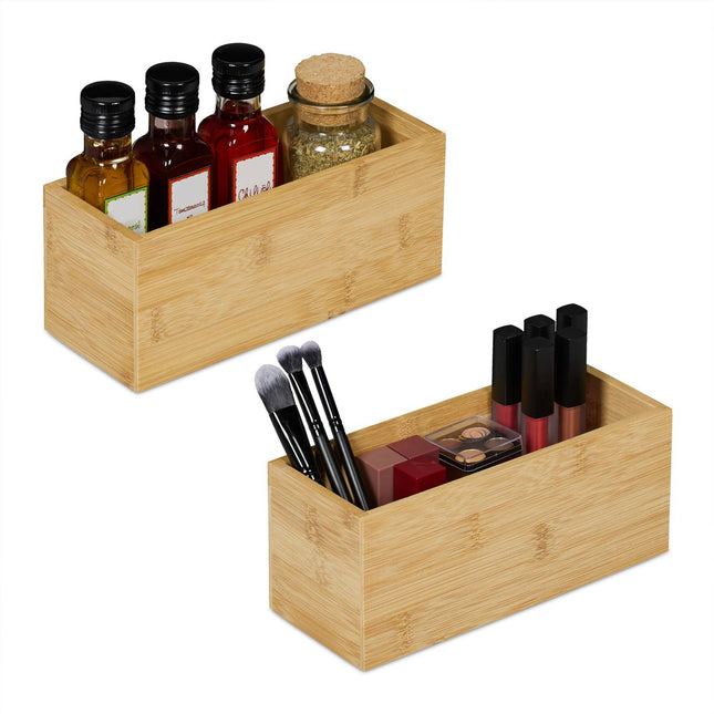 Bambusový úložný box, 2 ks