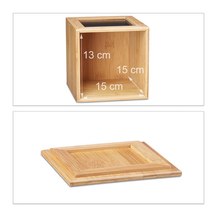 Bambusový úložný box s prkénkem