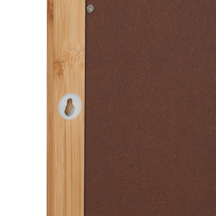 Bamboo wall mirror with shelf