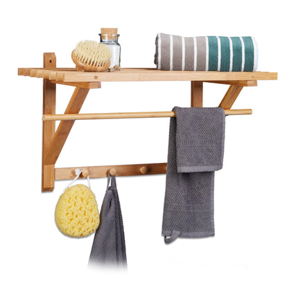 Bamboo wall shelf