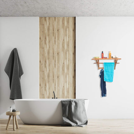 Bamboo wall shelf