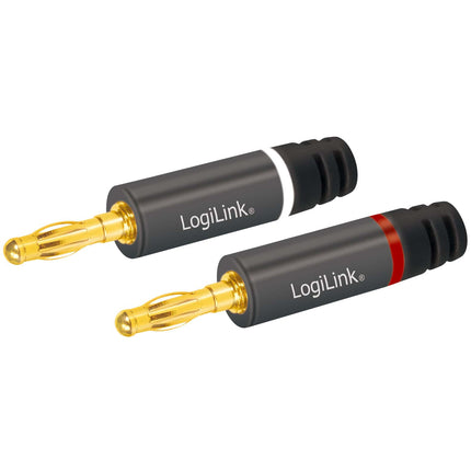 Banánky 4 ks, pozlacené, reproduktorový kabel 4mm²