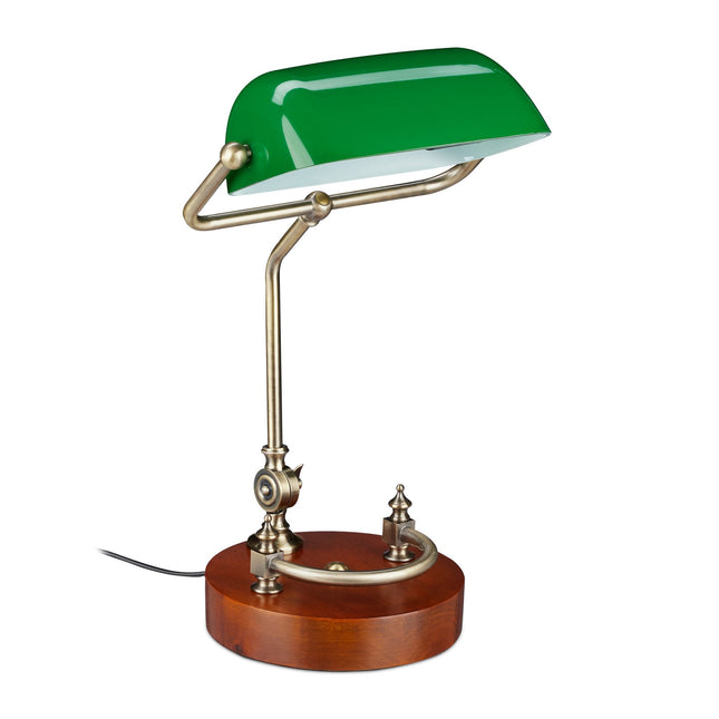 Bankéřská lampa se zeleným stínítkem