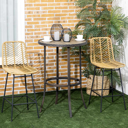 Ocelové barové stoličky, sada 2 ks s opěradlem, boho design, žluté