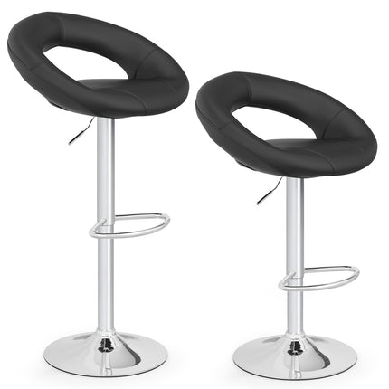 Bar Stools Set of 2, Height-Adjustable 360 Swivel