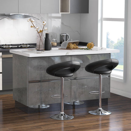 Bar Stools Set of 2, Height-Adjustable 360 Swivel