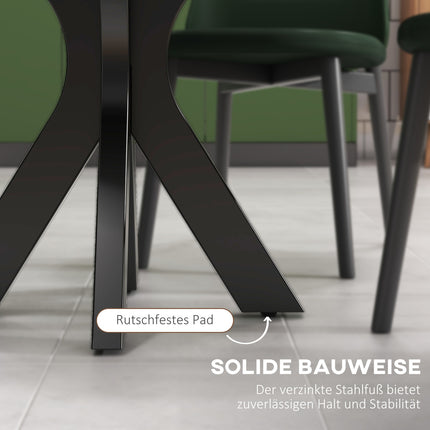 Barový bistro stůl pro 2 – tvrzené sklo, Ø60x102cm