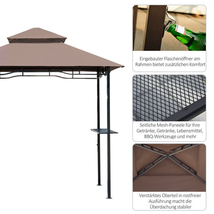 Zahradní grilovací pavilon, nehořlavá dvojitá střecha