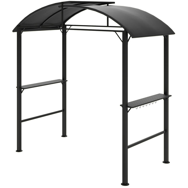 Windproof steel barbecue pavilion, double roof, UV protection
