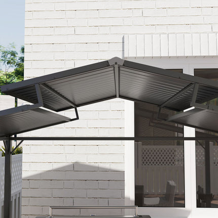 Vodotěsný grilovací pavilon s UV ochranou - 250x160x250cm