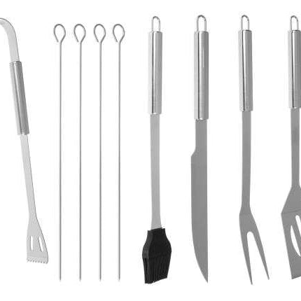 Barbecue utensils - set of 9 accessories + case
