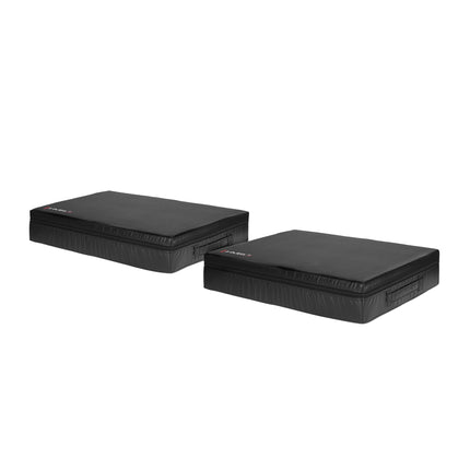 Barbell Drop Pads Set of 2 with Transport Handles, 76 x 60 x 15 cm, Black