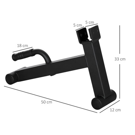 Deadlift Barbell Jack with Non-Slip Grip, Steel, Black