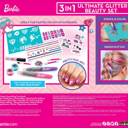 Barbie kosmetická sada 3 v 1 Ultimate Glitter