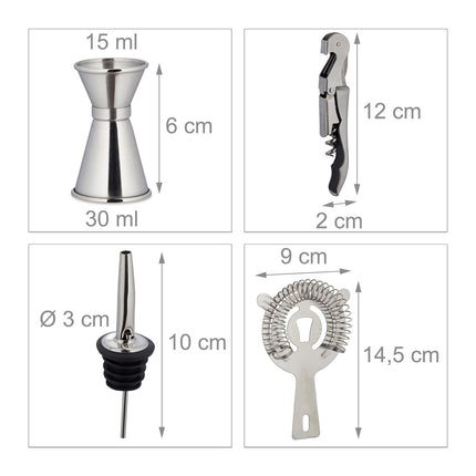 Bartender kit in 9 parts