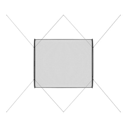 Baseball Batting Cage Net, 12 x 10.2 x 7.6 ft, Pitching Opening