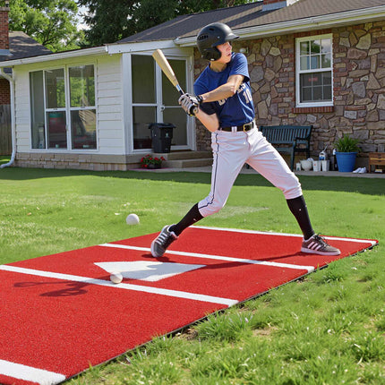 Baseball Hitting Mat 10x3.8 Ft – Home Plate, Non-Slip