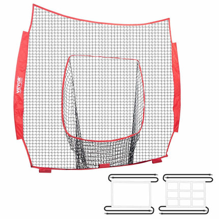 Baseball Softball Practice Net 7x7 Ft Replacement, Strike Zone