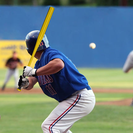 Baseball bat in golden aluminum