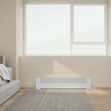 Baseboard Heater Cover Replacement, 3 ft Steel, White