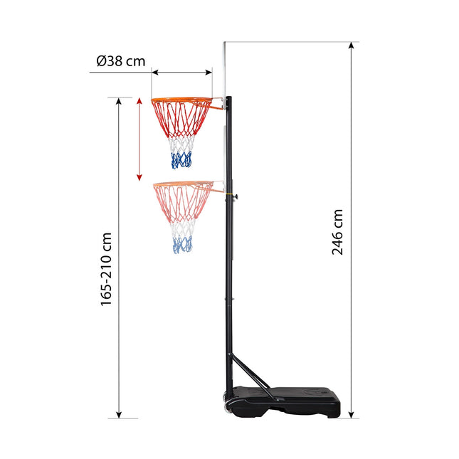 Basketball Hoop, Adjustable Height, Indoor/Outdoor